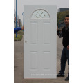 Puerta de acero de 3/4 vidrio decorativo templado Oval pequeño apartamento